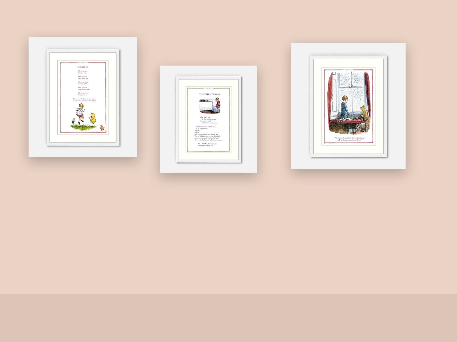 Pastel boho nursery gallery wall
