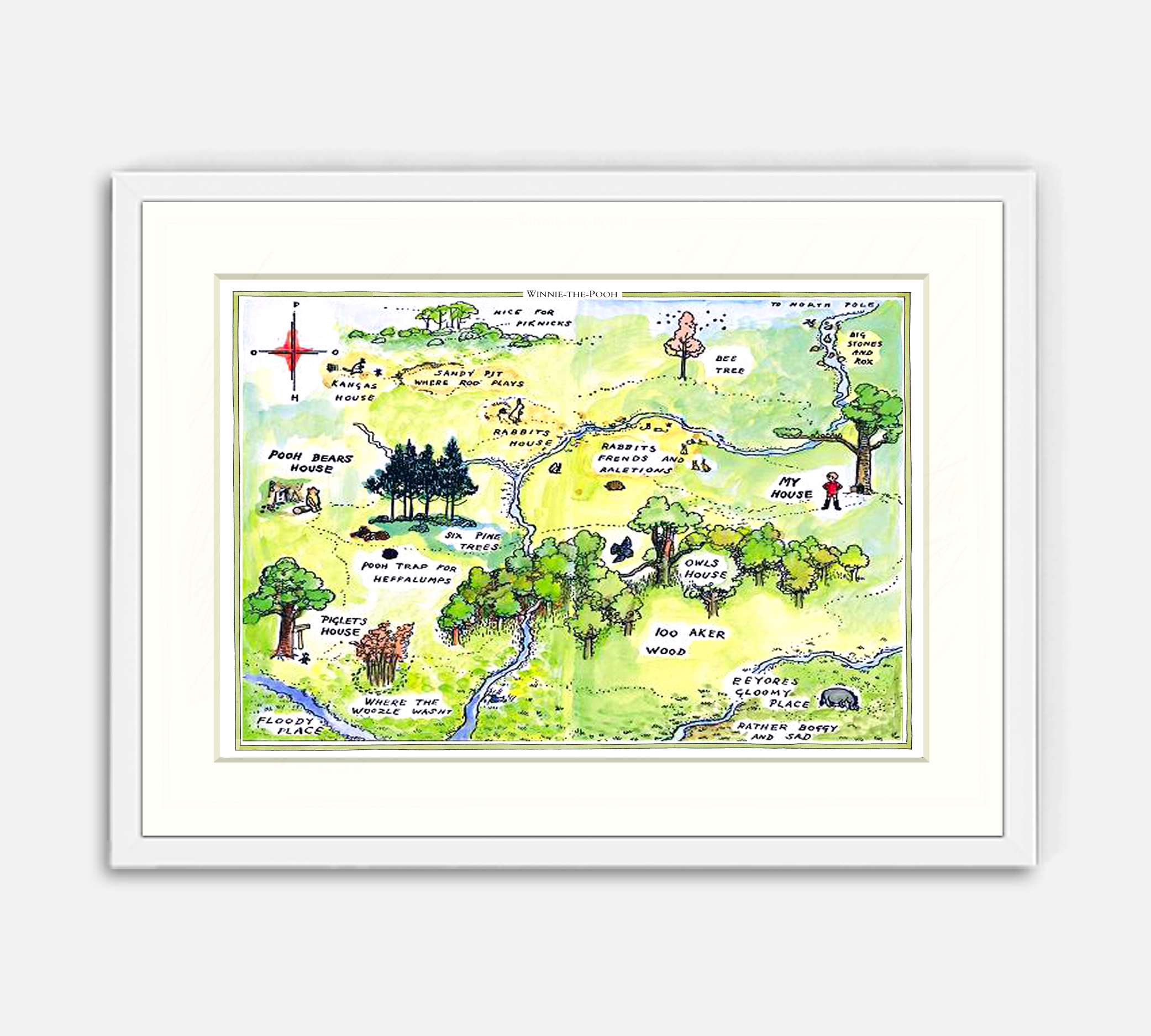 Map of 100 Acre Wood